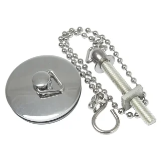 [EP-201924-PAC] P1 Pre-Pack CP Basin Plug, Chain & Stay Brass 12" 1.1/2"  PK1