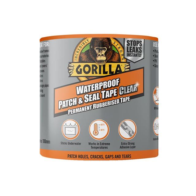 [99254] Gorilla Waterproof Patch & Seal Tape Clear 2.4m x 100mm