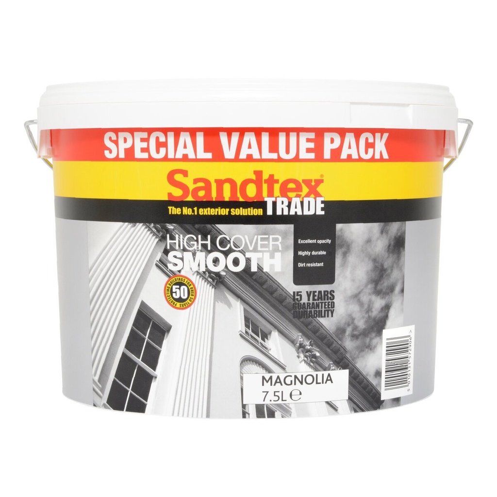 Sandtex Trade High Cover Smooth Magnolia 7.5L