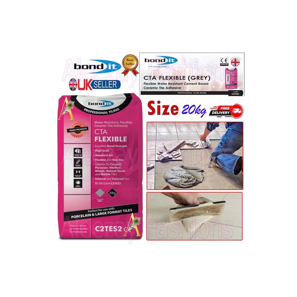 Bond It CTA Flexible Tile Adhesive (Grey) 20kg