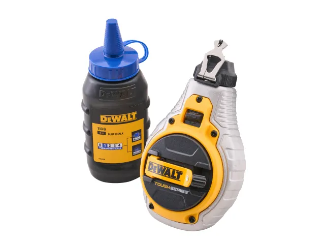 DeWalt 30m (100ft) Chalk Line & Blue Chalk Set