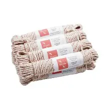 [1838-8] Braided Polished Red Spot Sash Cord No 8. 6mm x 10m