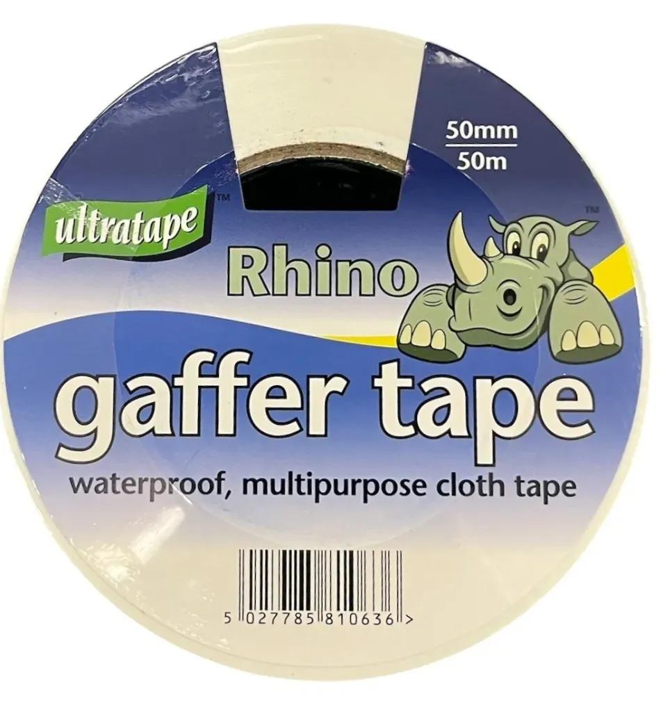[RH0043-50-WHT] Gaffer Tape 50mm x 50m White "Rhino"