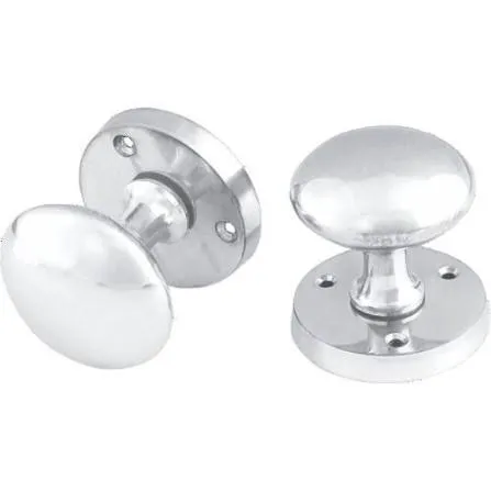 Sichern Victorian Sprung Mortice Knob Set 53mm - Chrome Plated