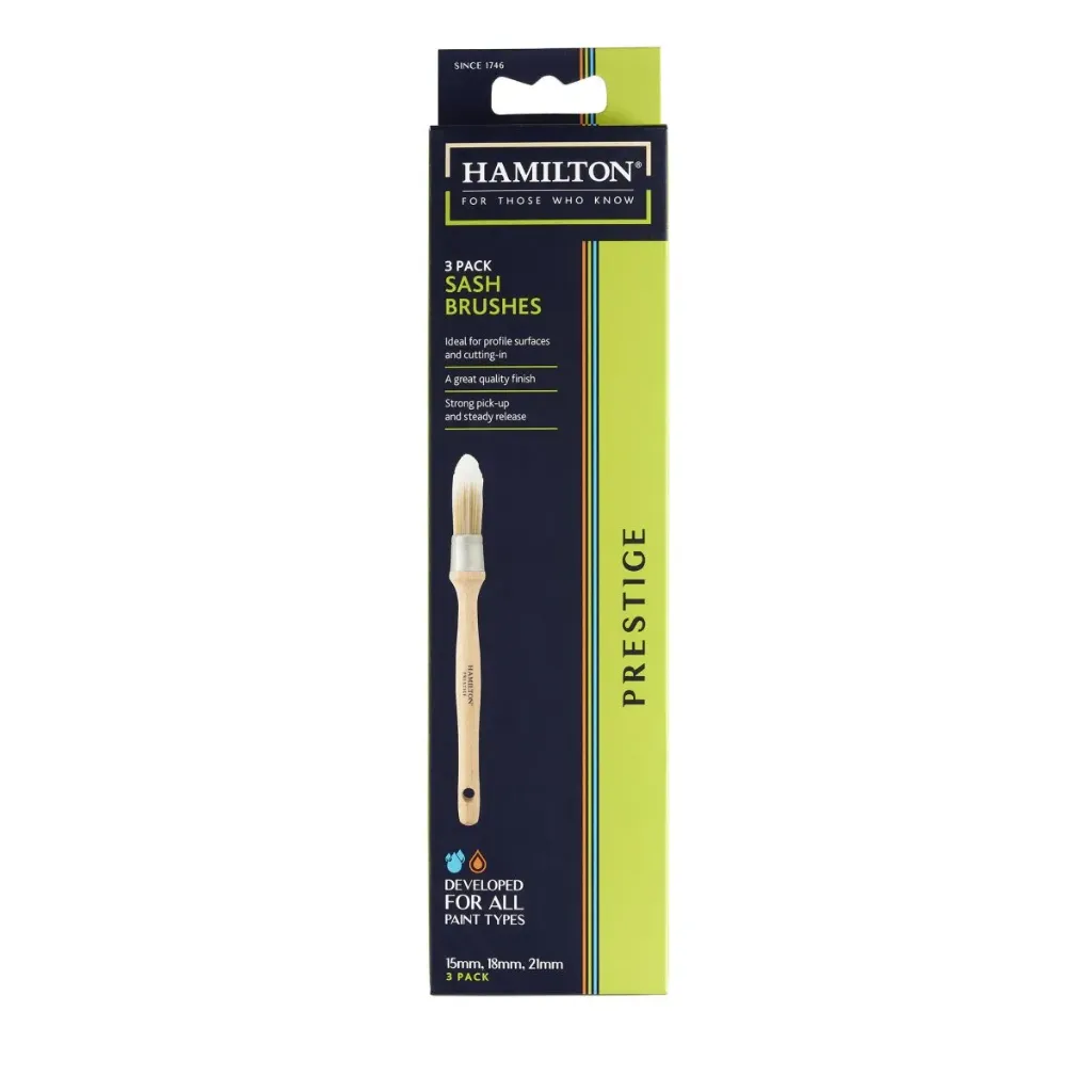 Hamilton Prestige - 18mm Pure Synthetic Sash Brush
