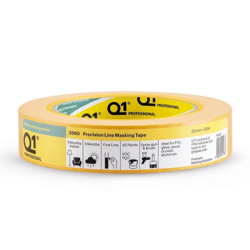 Q1 Precision Line Masking Tape 50mm x 50m