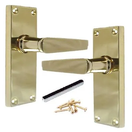 Sichern Victorian Latch Furniture Straight to EN1906 (Part 3) - Electro Brass