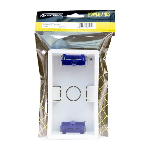 Centurion Double Dry Lining Back Box, 34mm Deep