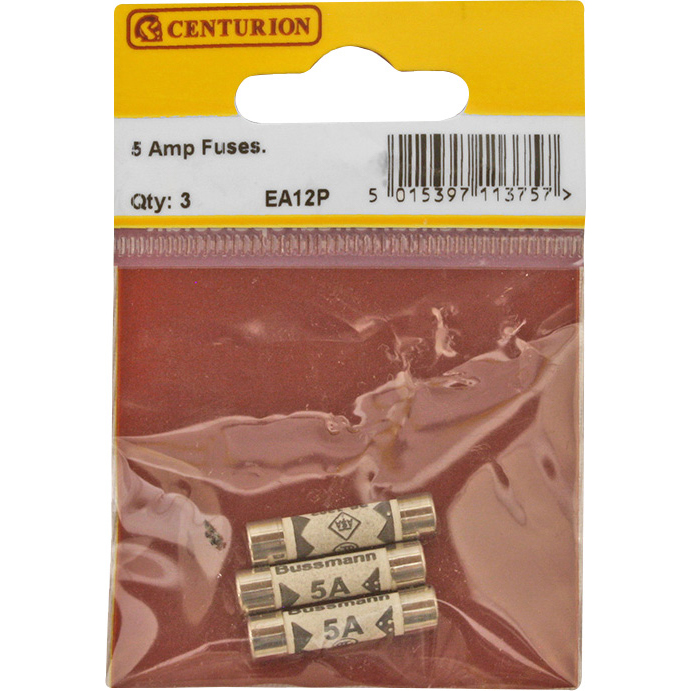 [EA12P] Centurion 5 Amp Fuses (Pack of 3)
