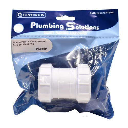Centurion 40mm Plastic Compression Straight Coupling