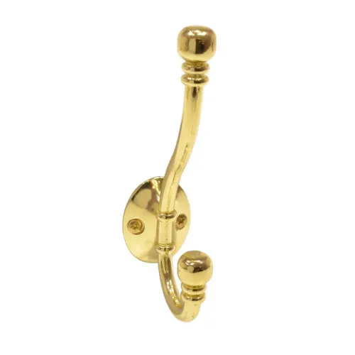 Centurion 130mm Premium Ball End Hat & Coat Hook - Brass - Pack Qty 1