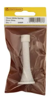 Centurion 80mm White Spring Door Stop