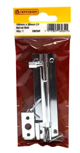 Centurion 100mm x 25mm (1") CP Wide Necked Barrel Bolt