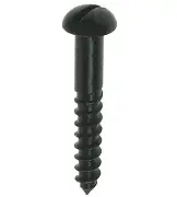 Unifix Woodscrews Slotted Round Head Black Japanned - 8g x 1.1/2" (4.0 x 40mm - Bag of 25)
