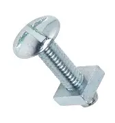 Unifix Mushroom Head Roofing Bolts and Nuts BZP - M6 x 40 (Bag of 25)