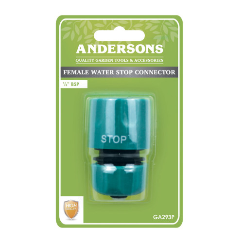 [GA293P] Andersons Female Water Stop Connector, 1/2" BSP