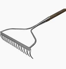 Faithfull Prestige Stainless Steel Garden Rake Ash Handle