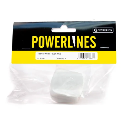 Centurion 13 amp Plug White Tough