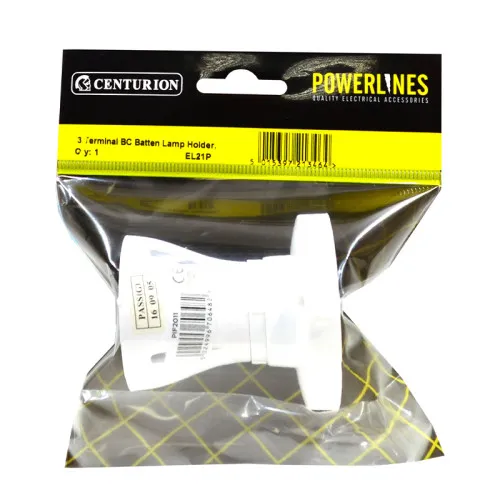 [EL21P] Centurion 3 Terminal BC Batten Lamp Holder