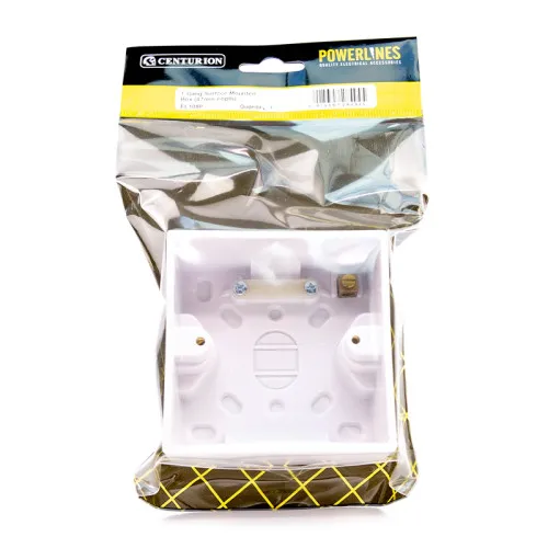 [EL108P] Centurion 1 Gang Surface Mounted Box, 47mm Deep
