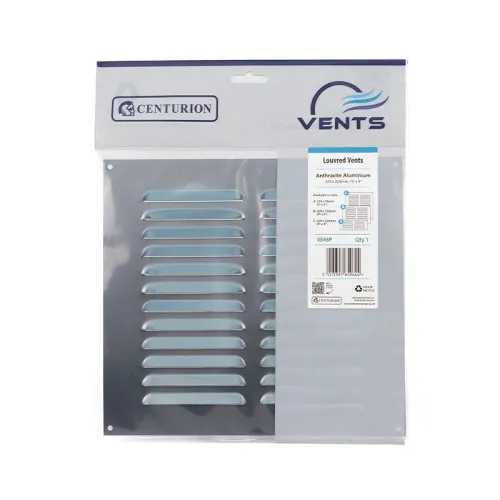 Centurion Louvre Vent - Anthracite Aluminum - 229 x 229mm