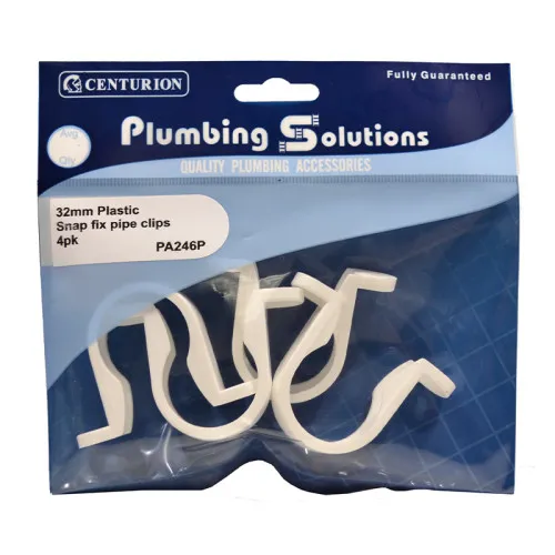 [PA246P] Centurion 32mm Plastic Snap Fix Pipe Clips (Pack of 4)