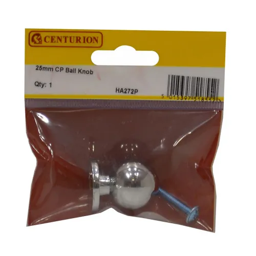 Centurion 25MM CP Ball Knob