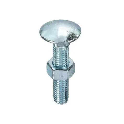 Unifix Grade 4.8 Cup Square Hex Bolts and Nuts DIN 603/555 BZP - M8 x 40 (Bag of 10)