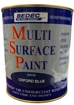 Bedec Multi-Surface Paint Satin Oxford Blue 750ml