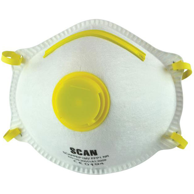 Scan Moulded Disposable Mask Valved FFP1 Protection (10 Box)