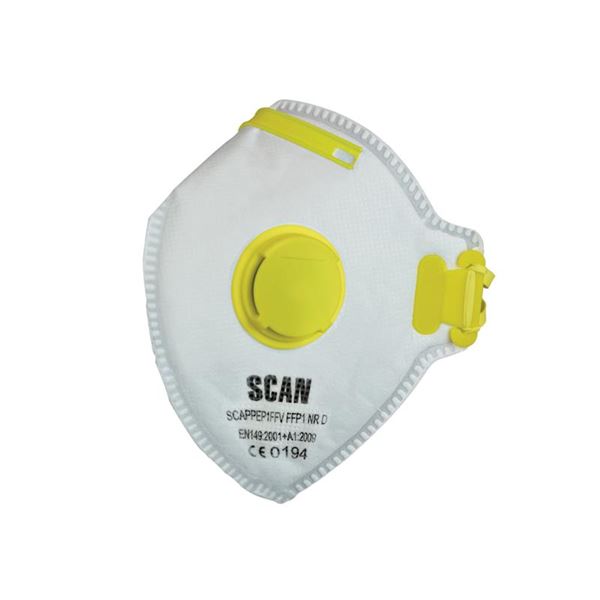 [SCAPPEP1FFV] Scan Fold Flat Valved Disposable Mask FFP1 (3 Pack)