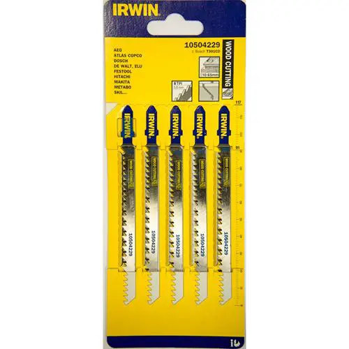 Irwin Wood Jigsaw Blades (5 Pack) T301CD