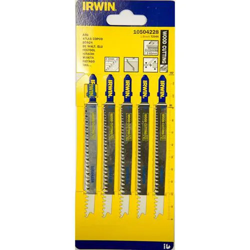 Irwin Wood Jigsaw Blades T234X (5 Pack)