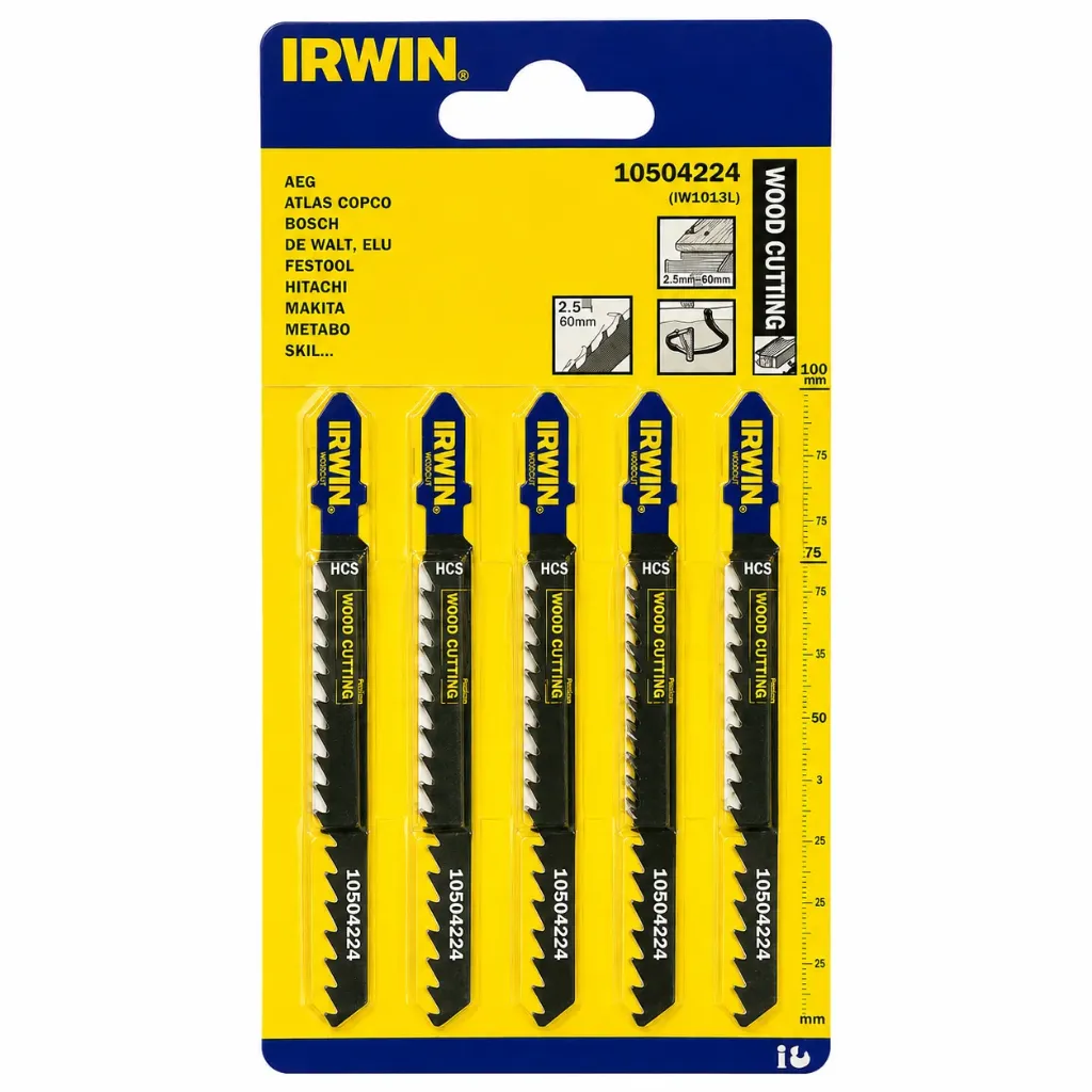 Irwin Wood Jigsaw Blades (5 Pack) T244D