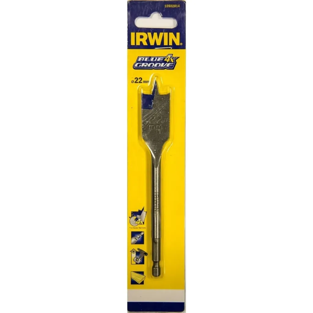 [IRW10502814] Irwin Blue Groove 4X Flat Bit 22 x 152mm