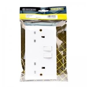 Centurion 13 Amp 2 Gang Switched Wall Socket