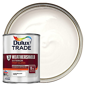 Dulux Trade Weathershield Gloss Pure Brilliant White 1L