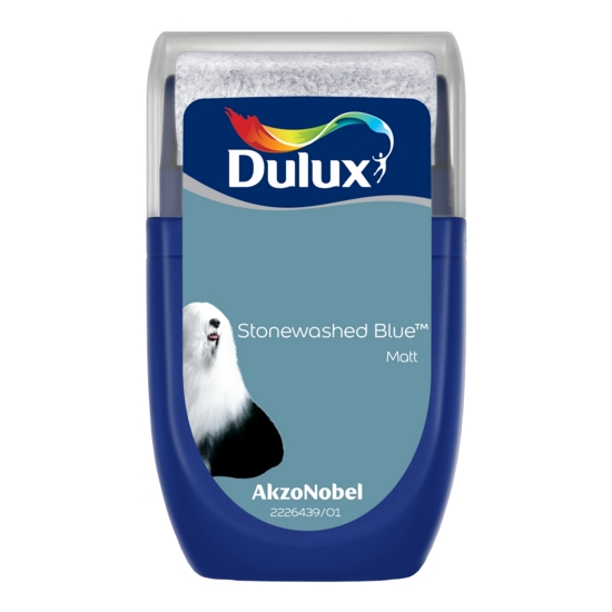 [102940] Dulux Walls and Ceilings Matt Paint Stonewashed Blue 30ml Sample