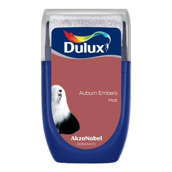 [102932] Dulux Walls and Ceilings Matt Paint Auburn Embers 30ml Sample
