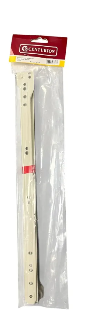 Centurion 400mm White Bottom Fix Steel Drawer Runner