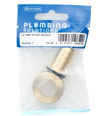 [PA12P] Centurion Garden Tap Spare Nozzle, Brass, 1/2" Tail