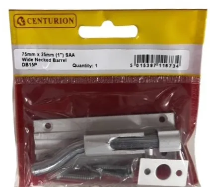 [DB15P] Centurion Necked Barrel Bolts, Aluminium, 25mm x 75mm
