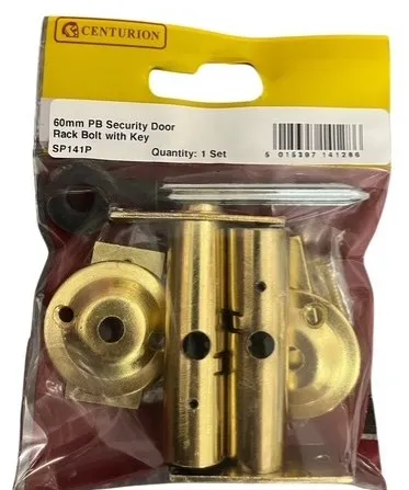 Centurion 60mm Security Rack Bolt Set - Brass