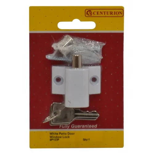 [SP123P] Centurion Window and Patio Lock - 45mm x 35mm (White)