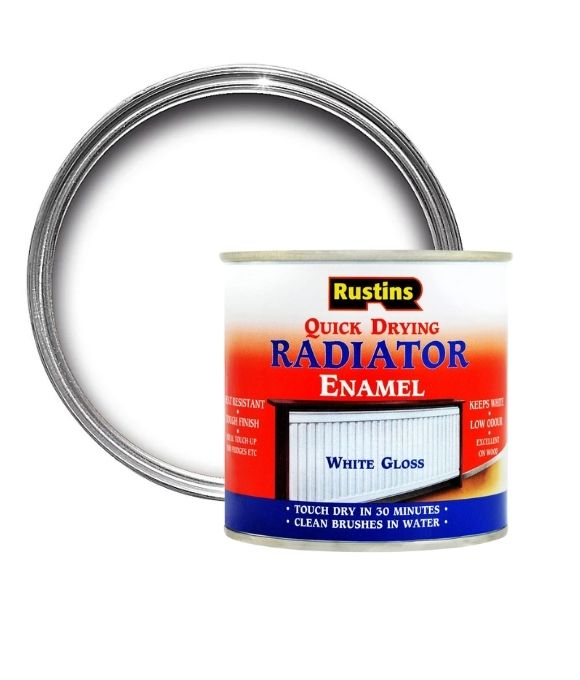 Rustins Radiator Enamel Gloss White 250ml