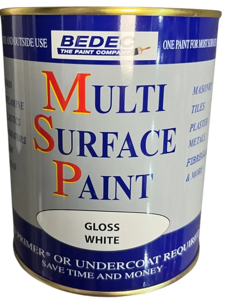 Bedec Multi Surface Paint Satin Soft White 750ml