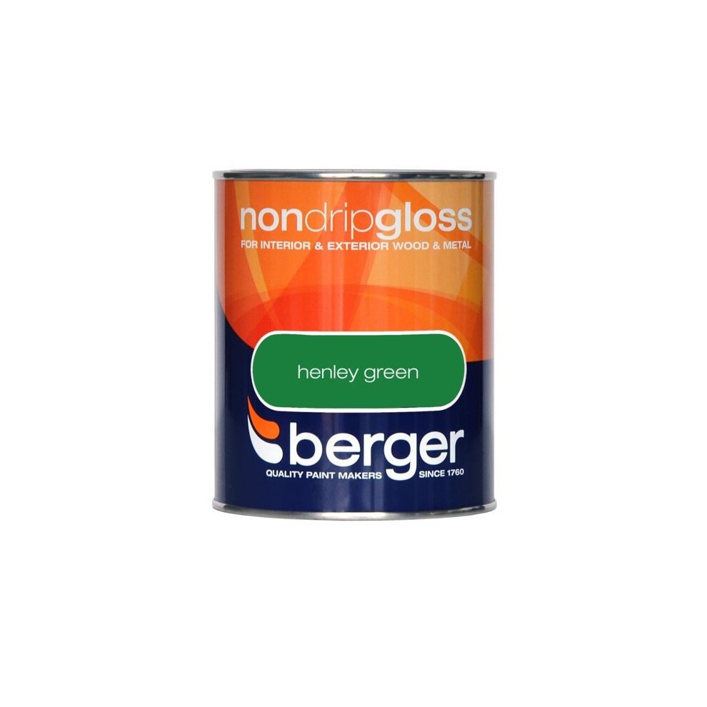 [42888] Berger Non Drip Gloss Henley Green 750ml