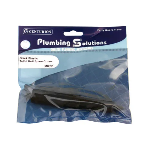 Centurion Toilet Roll Holder - Black Plastic Spare Cones
