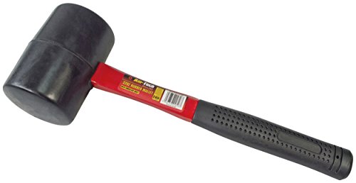 [A1585] Amtech 32oz (900g) Black Rubber Mallet with Fibreglass Shaft