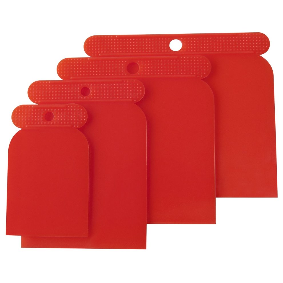 [G0946] Amtech 4 Piece Plastic Scraper Set